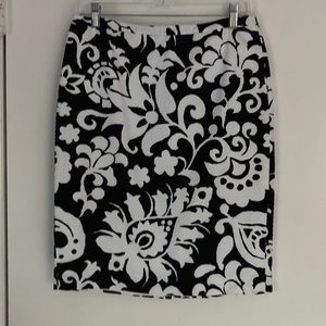 Talbots black and white Cotton skirt, size 6